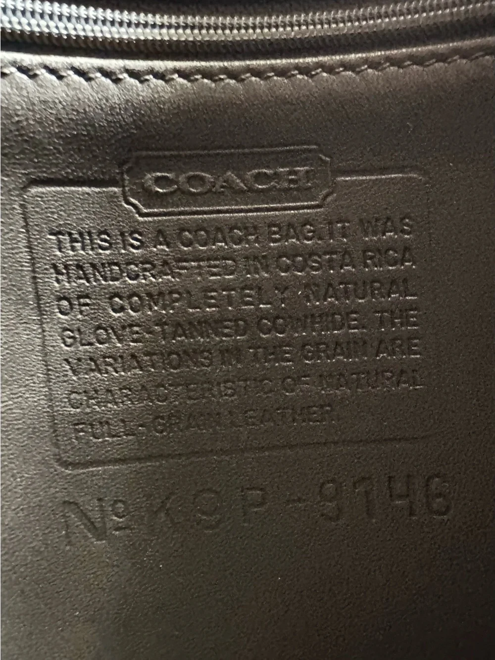 Vintage 1999 Coach Ergo Zip Crossbody Bag Black/Brown Leather - Style 9146 - Picture 5 of 9